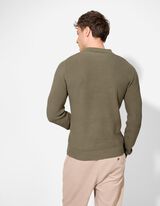 Pullover - Polokragen - dunkelgrün