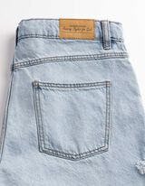 Jeansshorts - Herzen - hellblau