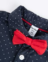 Férfi ing - Csokornyakkendő - sotetkek