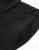 spodnie paperbag - Straight Fit - czarny