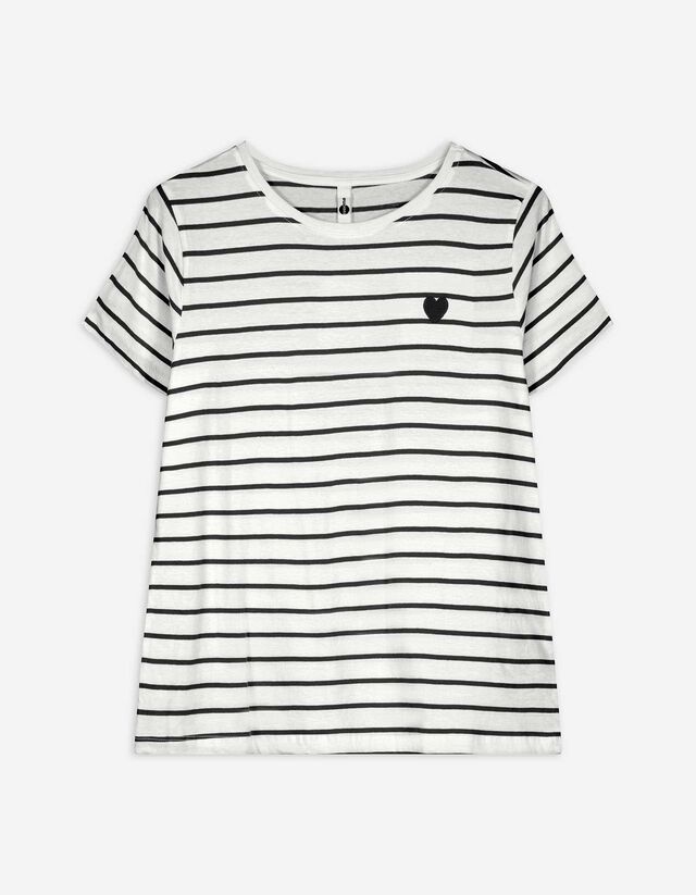 T-Shirt - Stickereien - schwarz