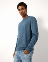 Pullover - Baumwolle - blau
