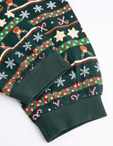 Zestaw piżamowy składający się z koszulki z długim rękawem i spodni  - Boże Narodzenie - ciemny zielony