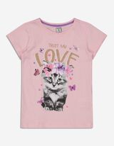 Mädchen T-Shirt - Glitzerprint