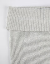 sp&oacute;dnica - materiał brokatowy - szary