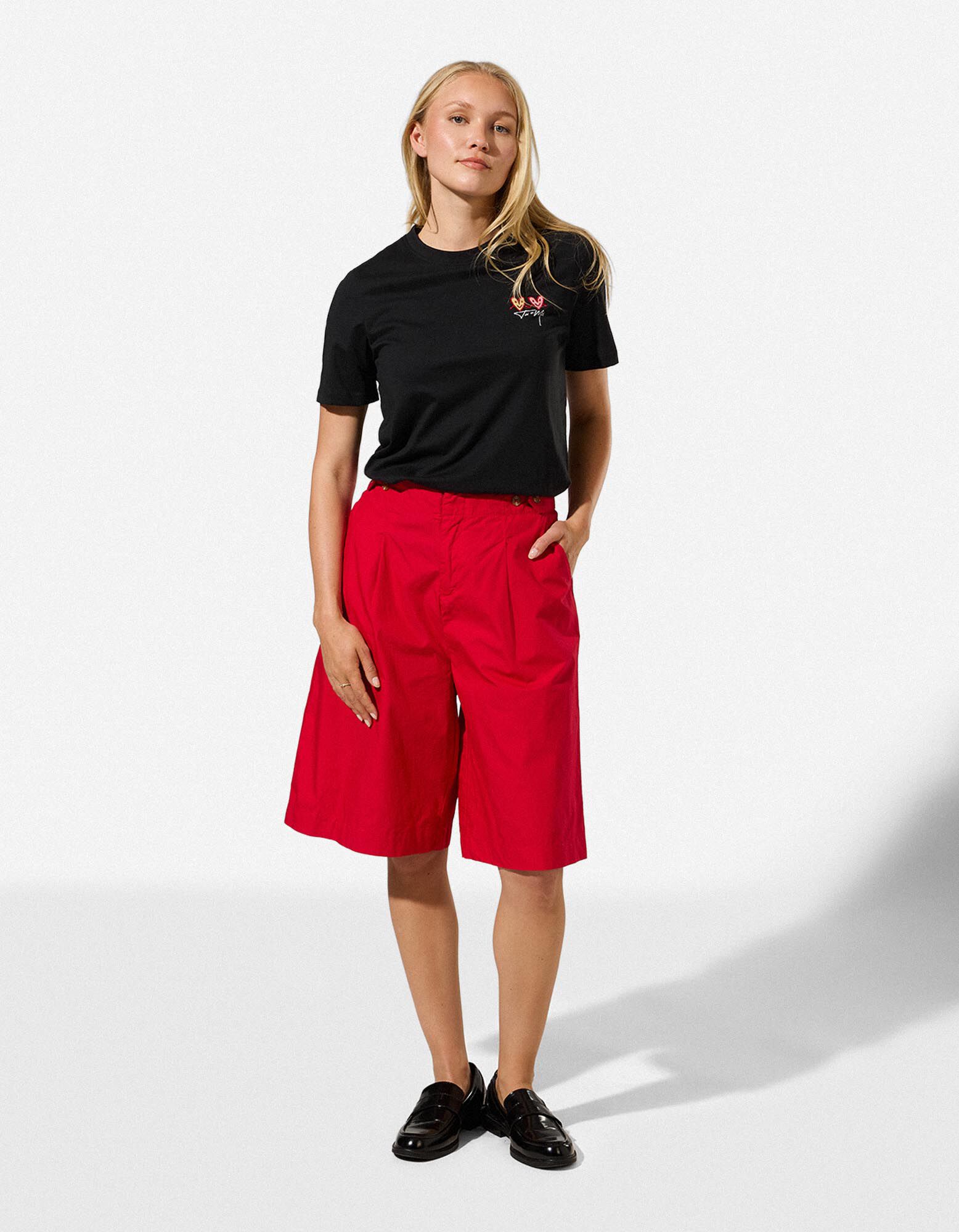 T-Shirt - Stickerei - Schwarz