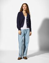 Gebreid vest - Breigoed - donkerblauw