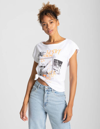 T-shirt - Imprim&eacute; - blanc