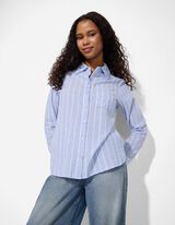 Hemd - Streifen - hellblau