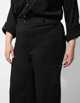 Hose - einfarbig - schwarz