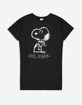 Duga majica - Print - crno