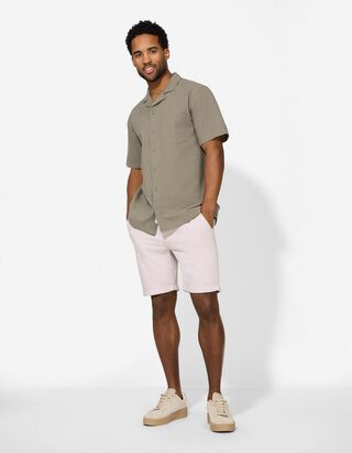 Shorts - Fixierter Beinumschlag - beige