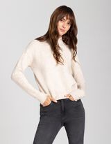 Pullover - Collo alla coreana - beige