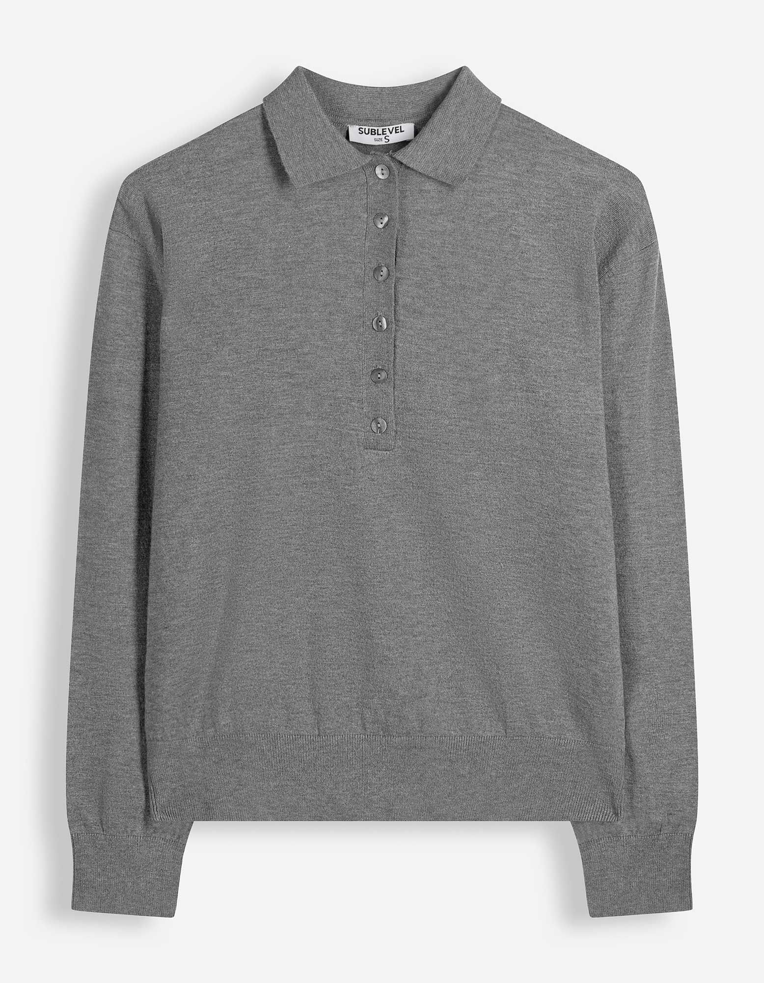 Pullover - Polokragen - Grau