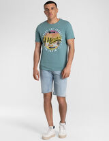 bermudy  - Straight Fit - jasny niebieski