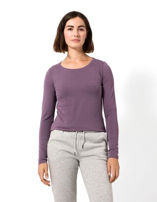 Langarmshirt - Baumwolle - Pink