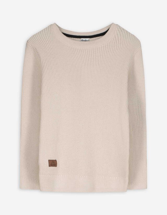 Pullover - Labelpatch - beige