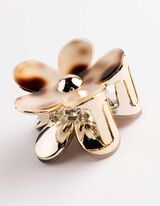 Haarklammer - Metallic-Details - goldfarben