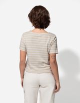 T-shirt - Broderies - Beige