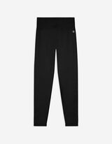 Leggings - Rippenstruktur - schwarz