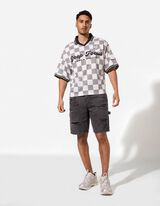 Short - Finition d&eacute;lav&eacute;e &agrave; l&rsquo;acide - Gris