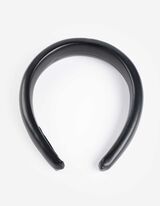 Haarschmuck - Lederoptik - schwarz