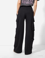 Kargo pantalone - Elastični pojas - crno