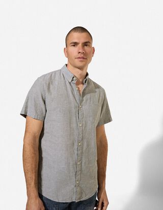 Hemd - Leinen-Mix - hellgr&uuml;n