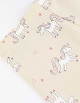 Leggings - Allover-Print - beige