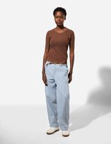 Chinohose - G&uuml;rtel - blau