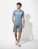 Tričko - Potisk - svetle  modra