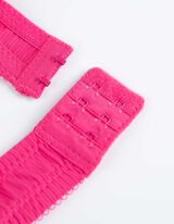 Marškinėliai-liemenėlė - Nėrinių apvadas - ryskiai rozinis