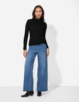 Hossz&uacute; ujj&uacute; felső - Viszk&oacute;z - fekete