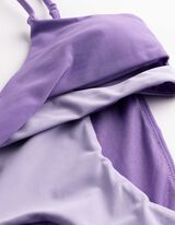 Set van bikinitop en bikinibroekje - Kleur blokkering - lila