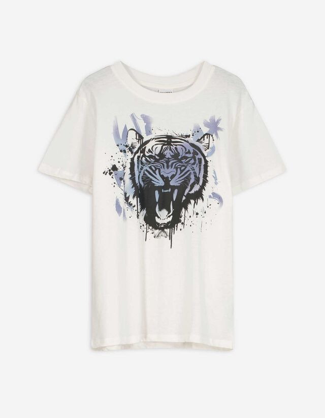 T-Shirt - Frontprint - weiß
