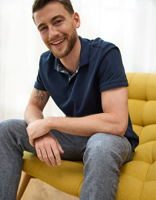 Poloshirt - einfarbig - dunkelblau