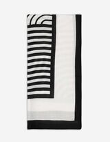 Tuch - Allover-Muster - schwarz