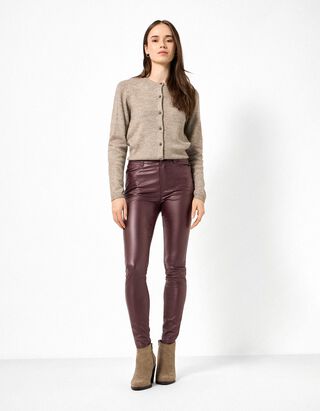Pantalon - Coupe Skinny Fit - mauve