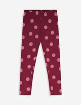 Leggings - Allover-Print - dunkelrot