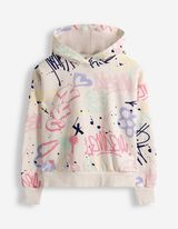 Hoodie - Print all-over - wit