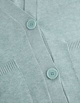 Kardigán - Viszkózkeverék - türkiz