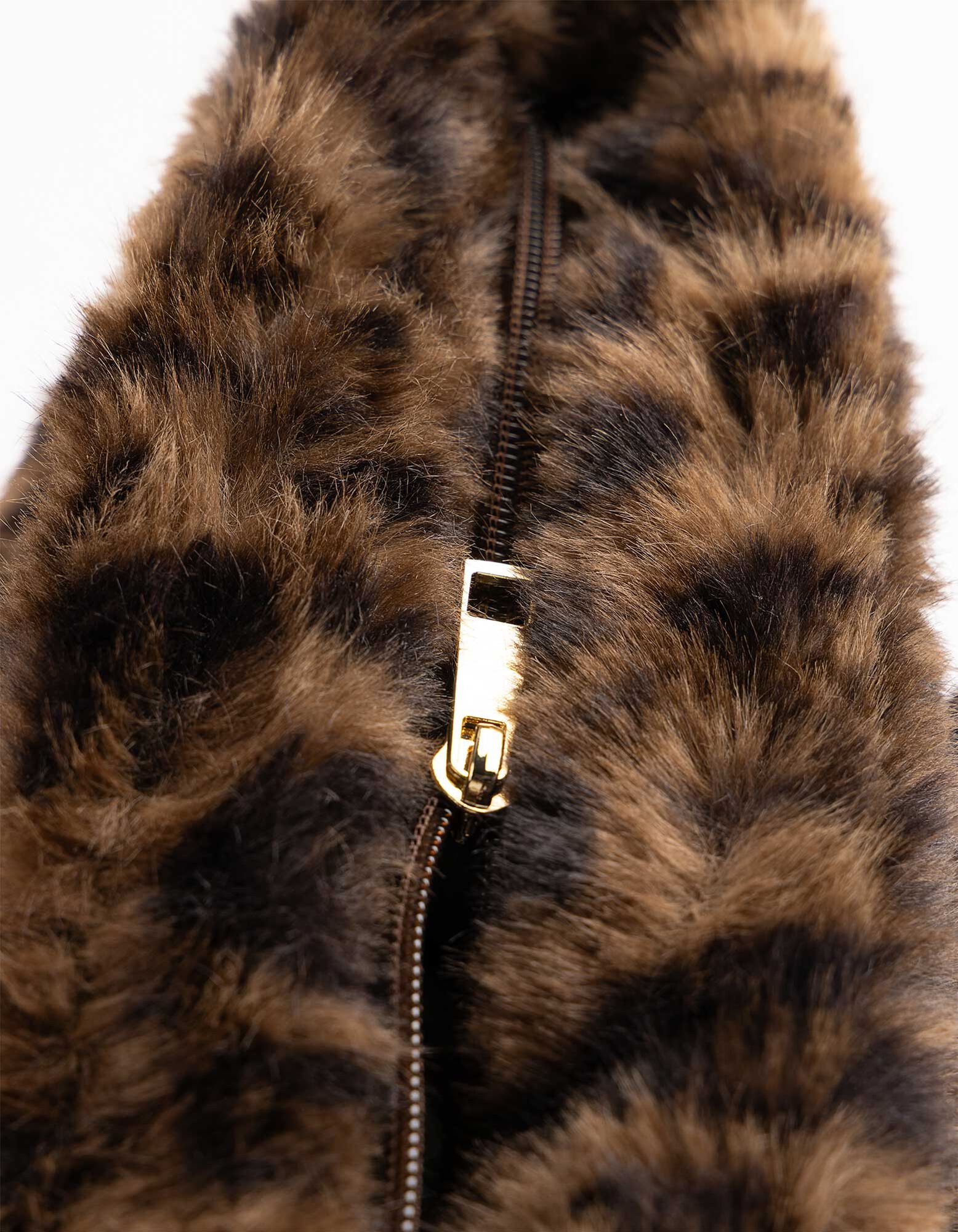 Handtasche - Leopardenmuster - Braun
