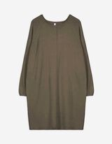 Rochie tricotată - Amestec viscoză - Verde inchis
