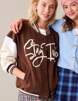Veste molletonn&eacute;e - Coupe oversize - Marron fonc&eacute;