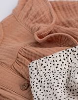 Set aus Kleid und Leggings - Musselin - beige