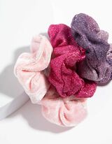 Haarsieraden - Set van 3 - donkerlila