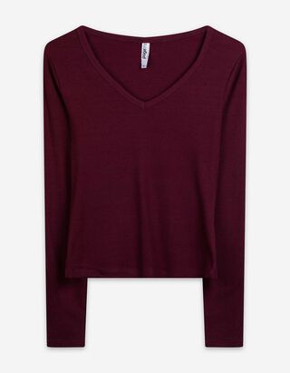 Longsleeve - Modaal - donkerrood