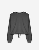 bluza - troczek na dole - szary