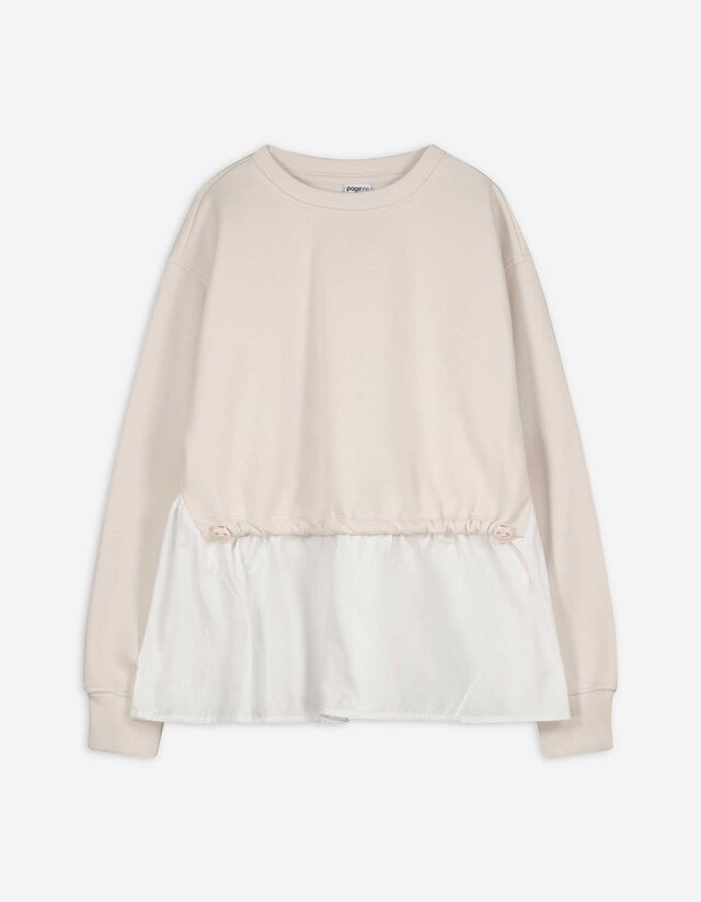 Felpa - Misto cotone - beige