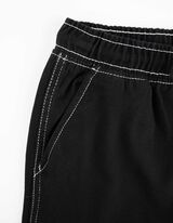 Cargobroek - Contrastnaden - zwart